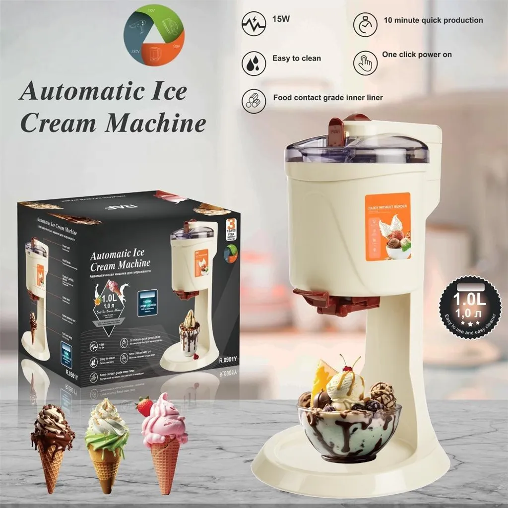 Sorbetière Zimilo 1L Automatique - Machine à Glace Italienne et Fruits