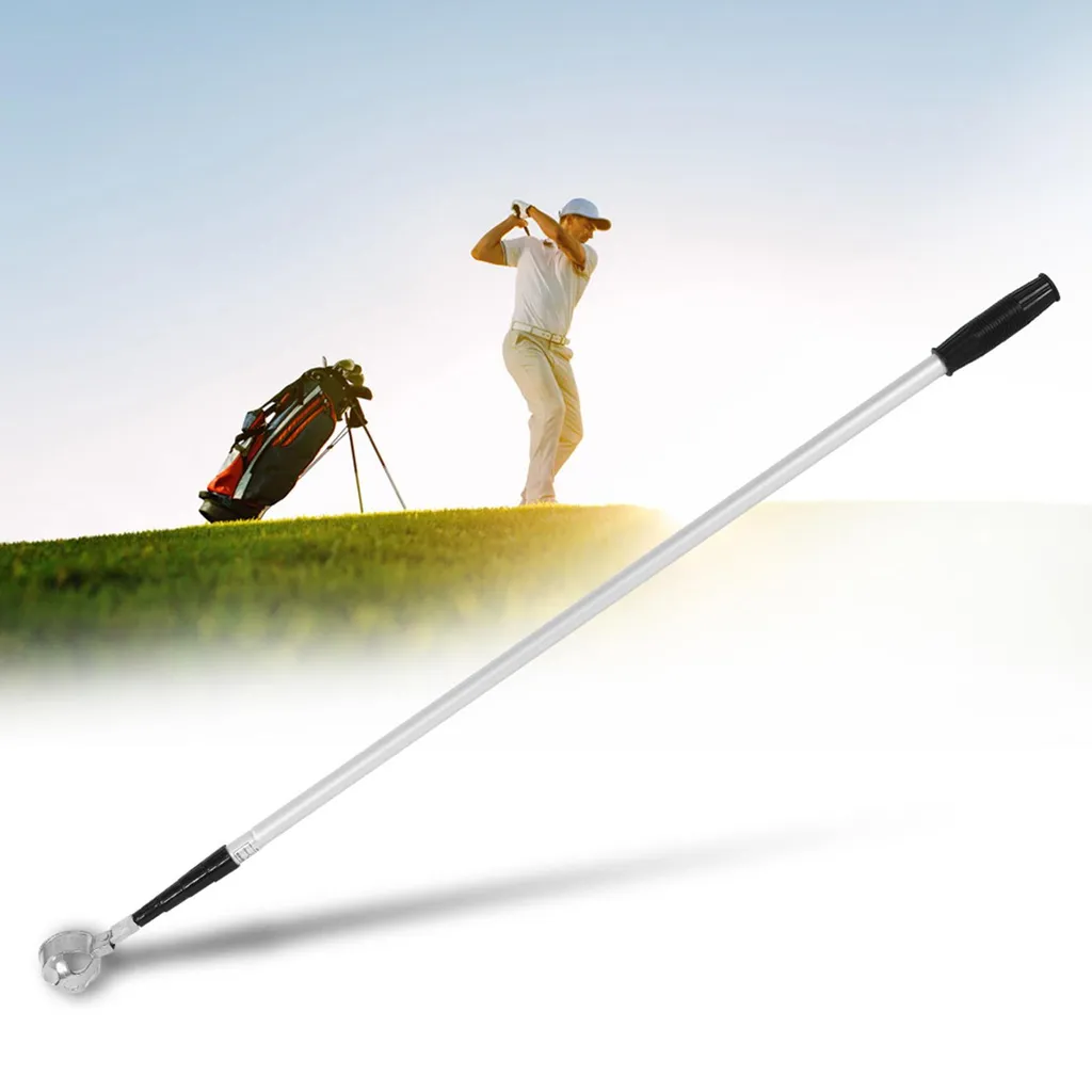 Récupérateur de balle de golf rétractable 5 sections accessoire noir - 2