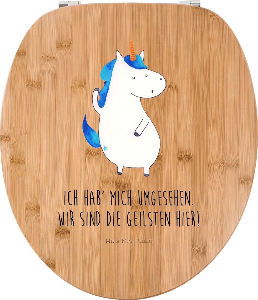 Mr. & Mrs. Panda WC Sitz Einhorn Mann - Transparent - Geschenk, Freundin, Deko, Toilettendeckel, Klo-Deckel, Hübsch, Party, Klodeckel, klo deckel,...