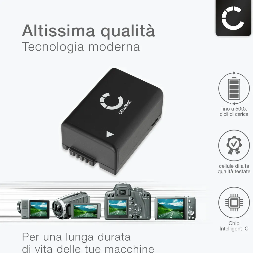 Batteria Di Alta Qualità Per Leica C-LUX2 – 1000 MAh, 3,6 V, Li-Ion (Alternativa Compatibile)