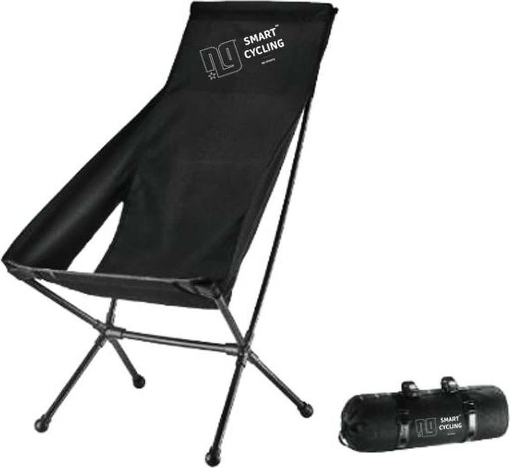 NG Sports Outdoor Klappstuhl Aluminium/600D Tetorn, Schwarz Weiß