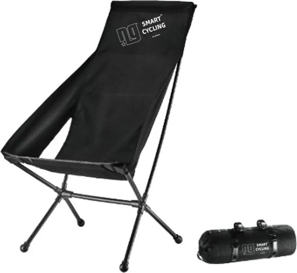 Chaise de Camping Pliante en Aluminium et Toile Tetorn Robuste Noire