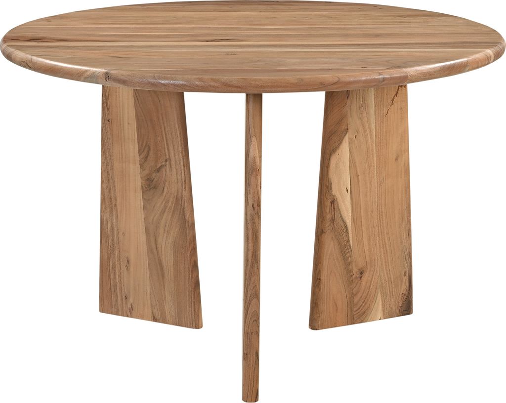 SIT Möbel Esstisch rund | Ø 120 cm | Akazienholz natur | B 120 x T 120 x H 77 cm | 14612-01 | Serie ACACIA WAVE