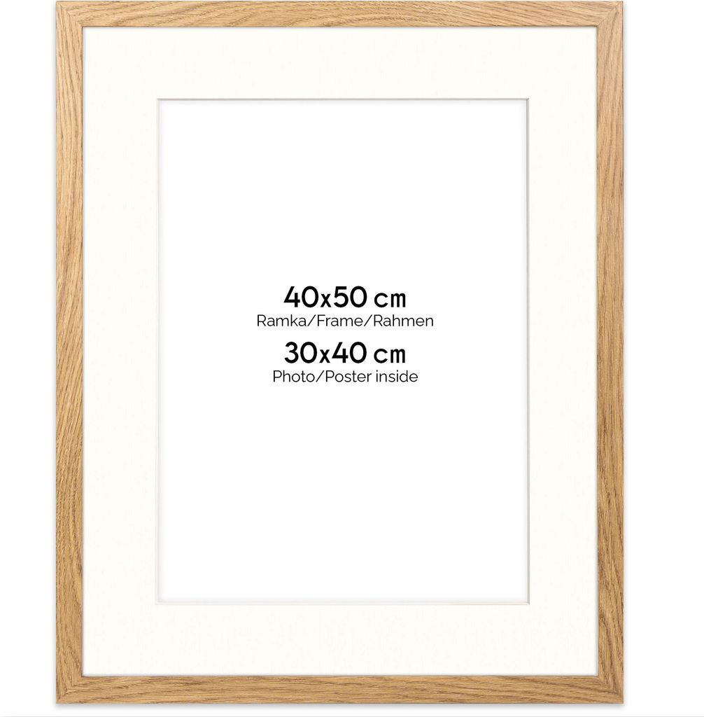 Ramka na zdjęcia FRAMAI® 40 x 50 cm w kolorze dębowym – z Zdjęcie produktu 