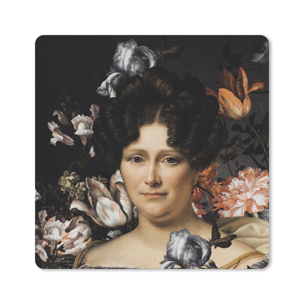 MuchoWow Mauspad Mousepad Kunst - Blumen - Alte Meister 30x30 cm - Mousepads - Maus Mat - Pad - Mausunterlage - Gaming