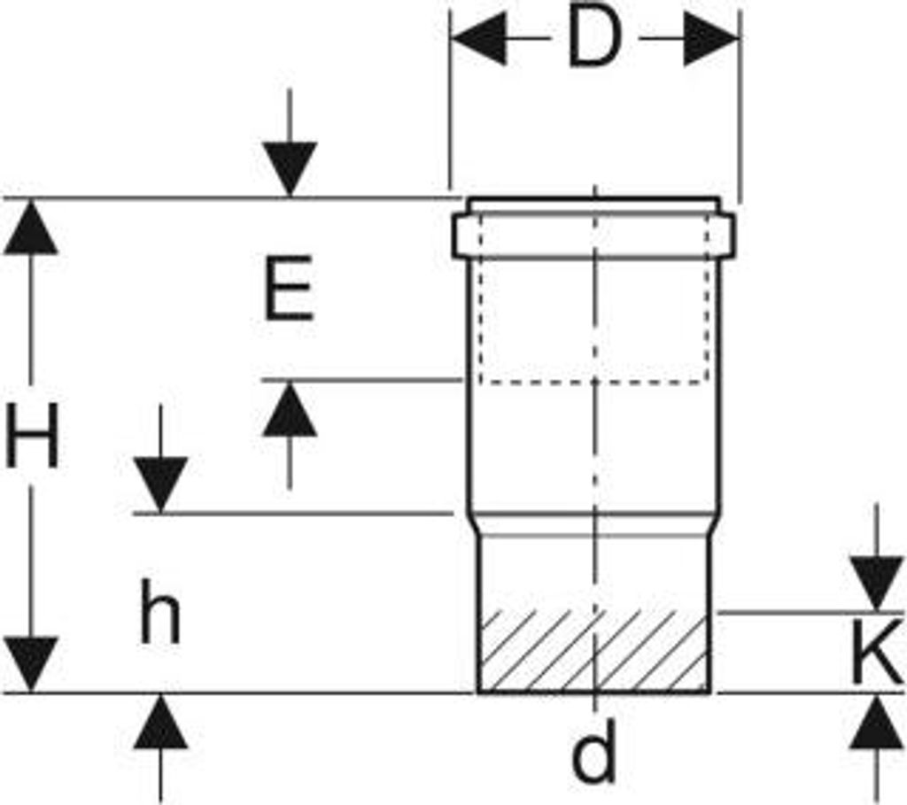 Geberit 372700161 PE Langmuffe d315