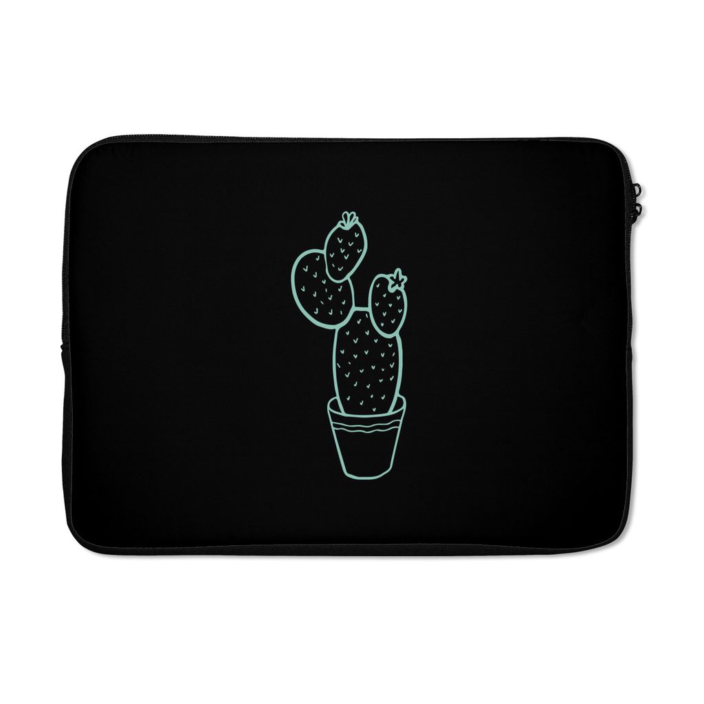 MuchoWow Laptop Hülle 13 Zoll Sommer - Kaktus - Pastell Laptoptasche - Laptophülle - Sleeve - Rundumschutz