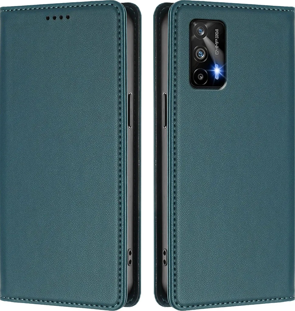 Custodia Flip Realme GT 5G Verde: Design Slim in Eco-Cuoio Premium