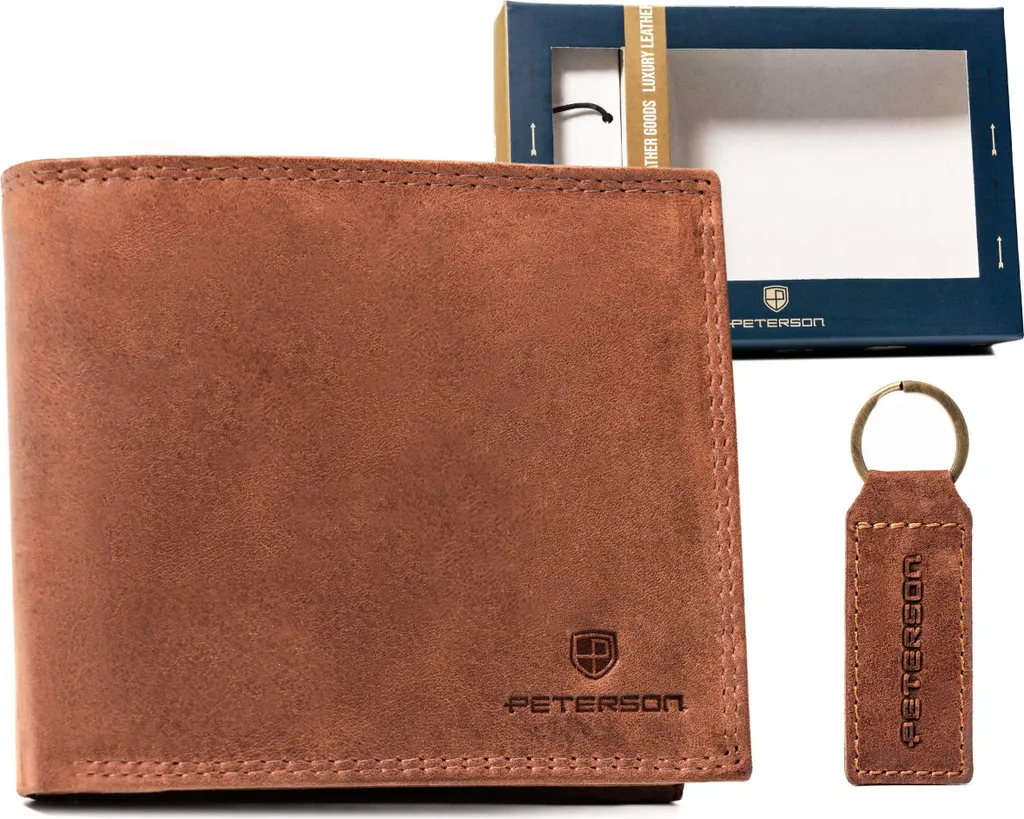 Peterson rovicky245480: Portafoglio Uomo in Pelle con Sistema Anti-Clonazione