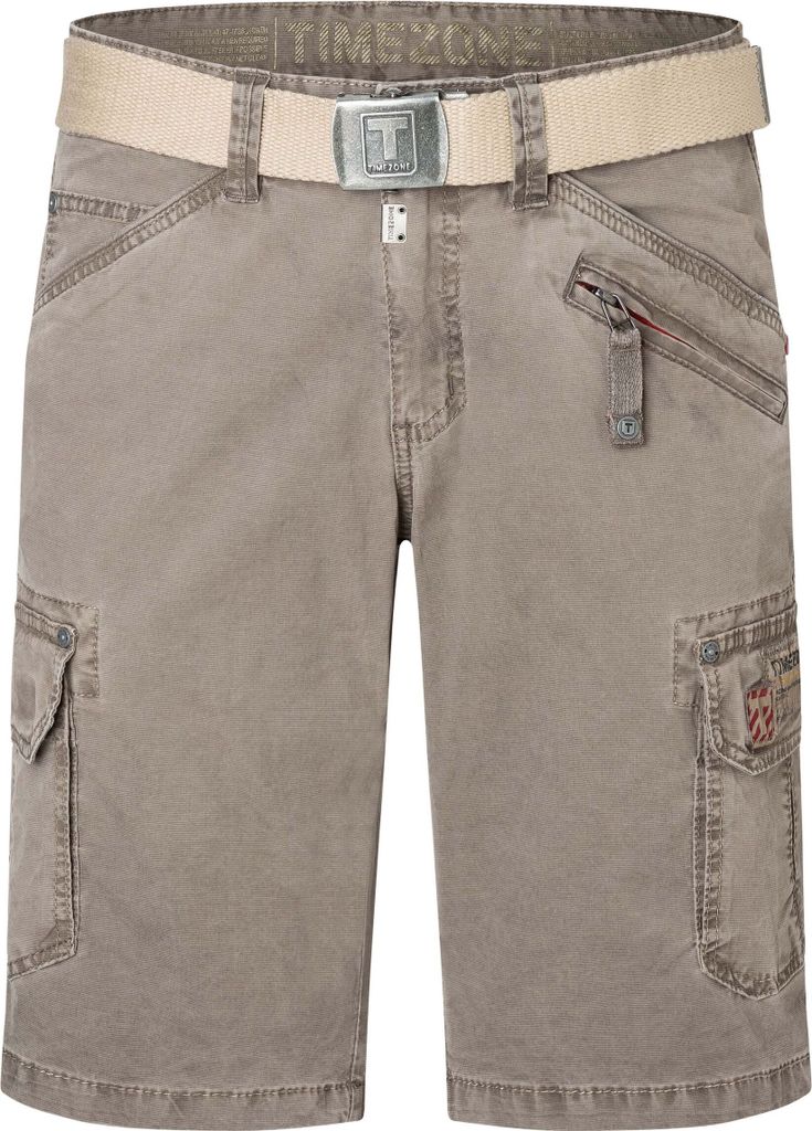 Timezone Cargo Jeans Shorts mit Gürtel und Festem Stoff Größe: 29W