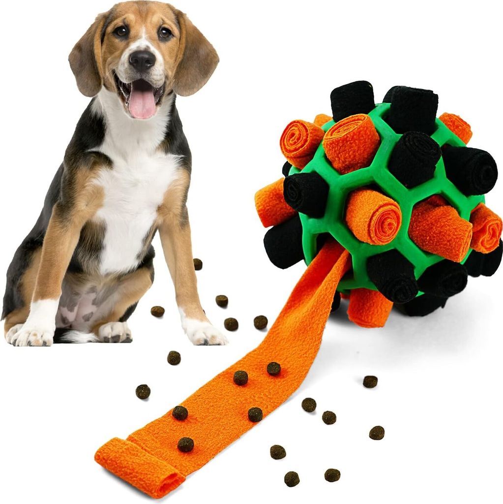 Schnüffelball für Hunde, Schnüffelteppich Schnüffelspielzeug Interaktive Hundespielzeug tragbarer Haustier Snuffle Ball Toy für Kleine Mittelg...
