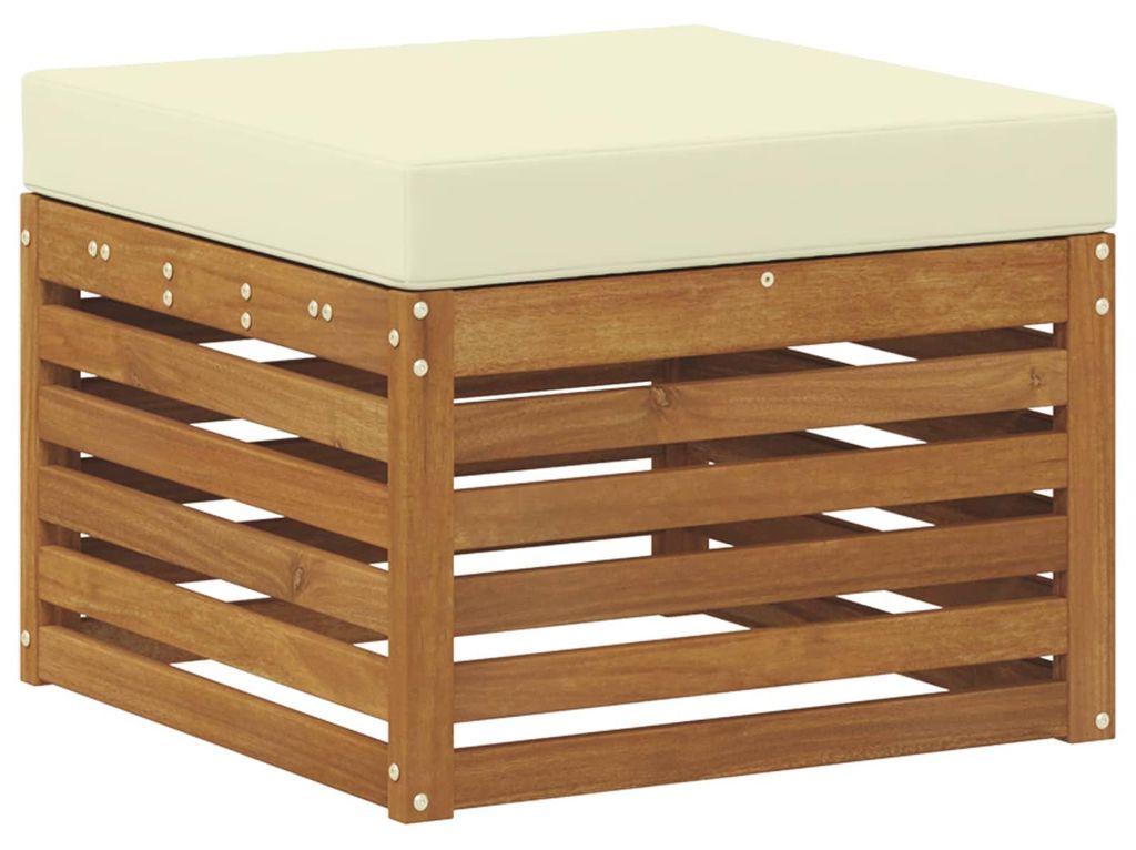vidaXL Ecksofa Set mit Kissen 6 pcs Natur und Creme