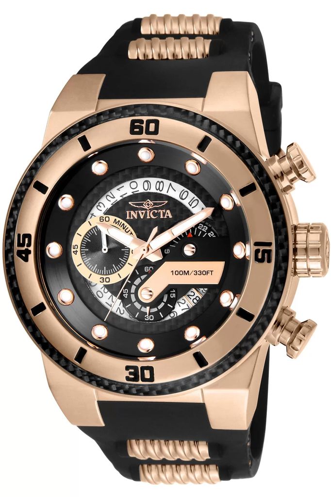Invicta S1 Rally 24226 Herren uhr - Wasserdicht - Analog - Quarzuhrwerk - Edelstahl mit schwarzen zifferblat - 51mm