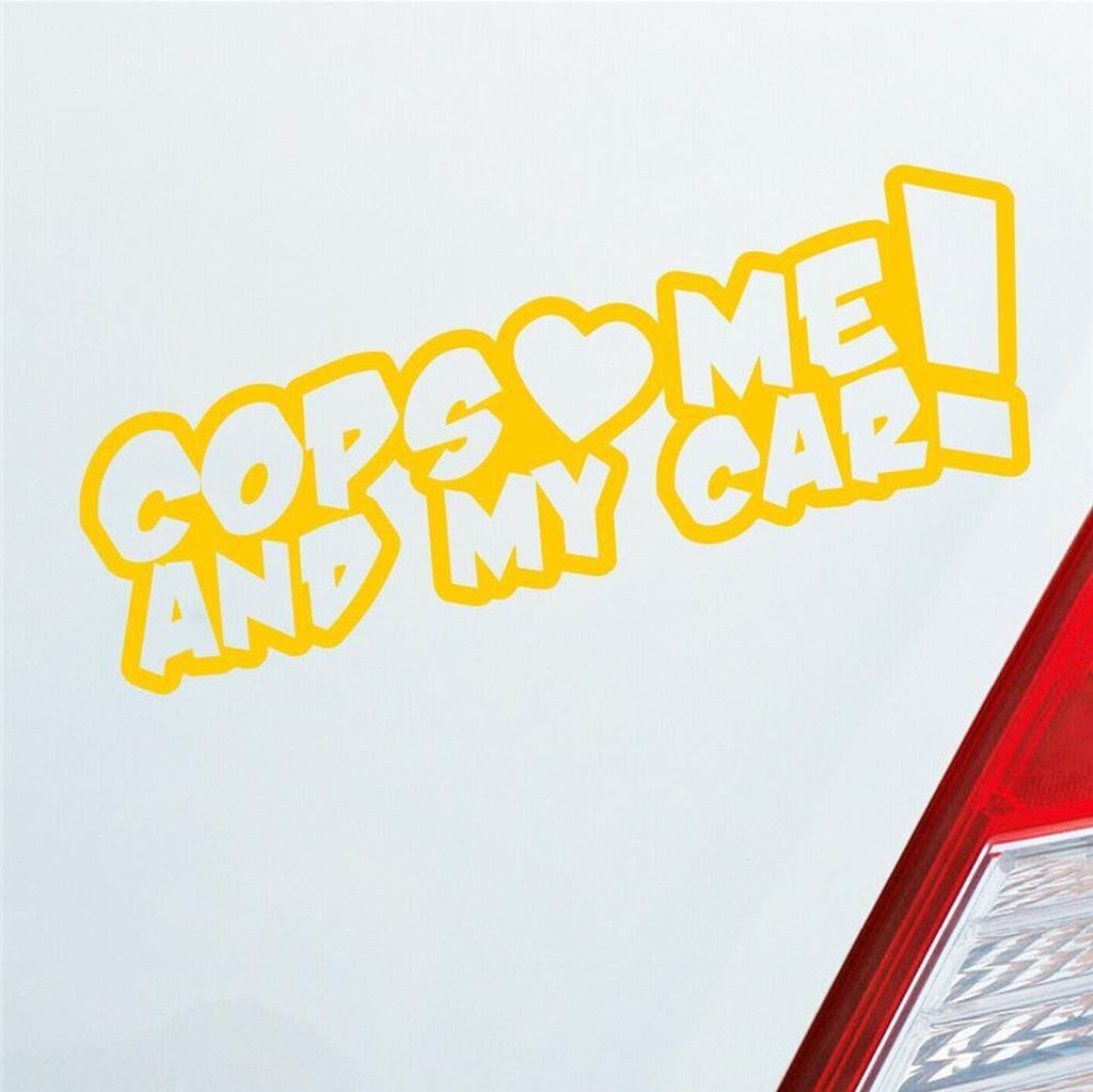 Auto Aufkleber Cops Love me and my Car! Racing Rennen Produktbild 