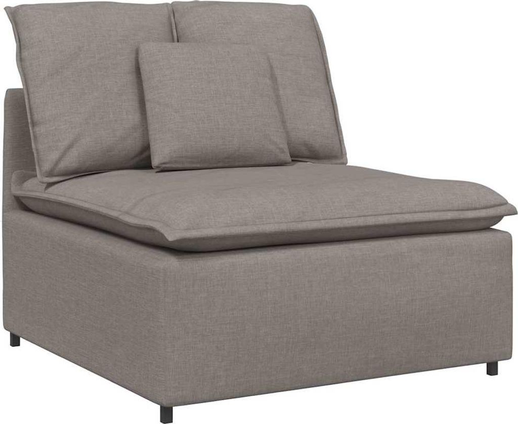 vidaXL Modulares Sofa Mittelmodul mit Kissen Taupe 100 cm