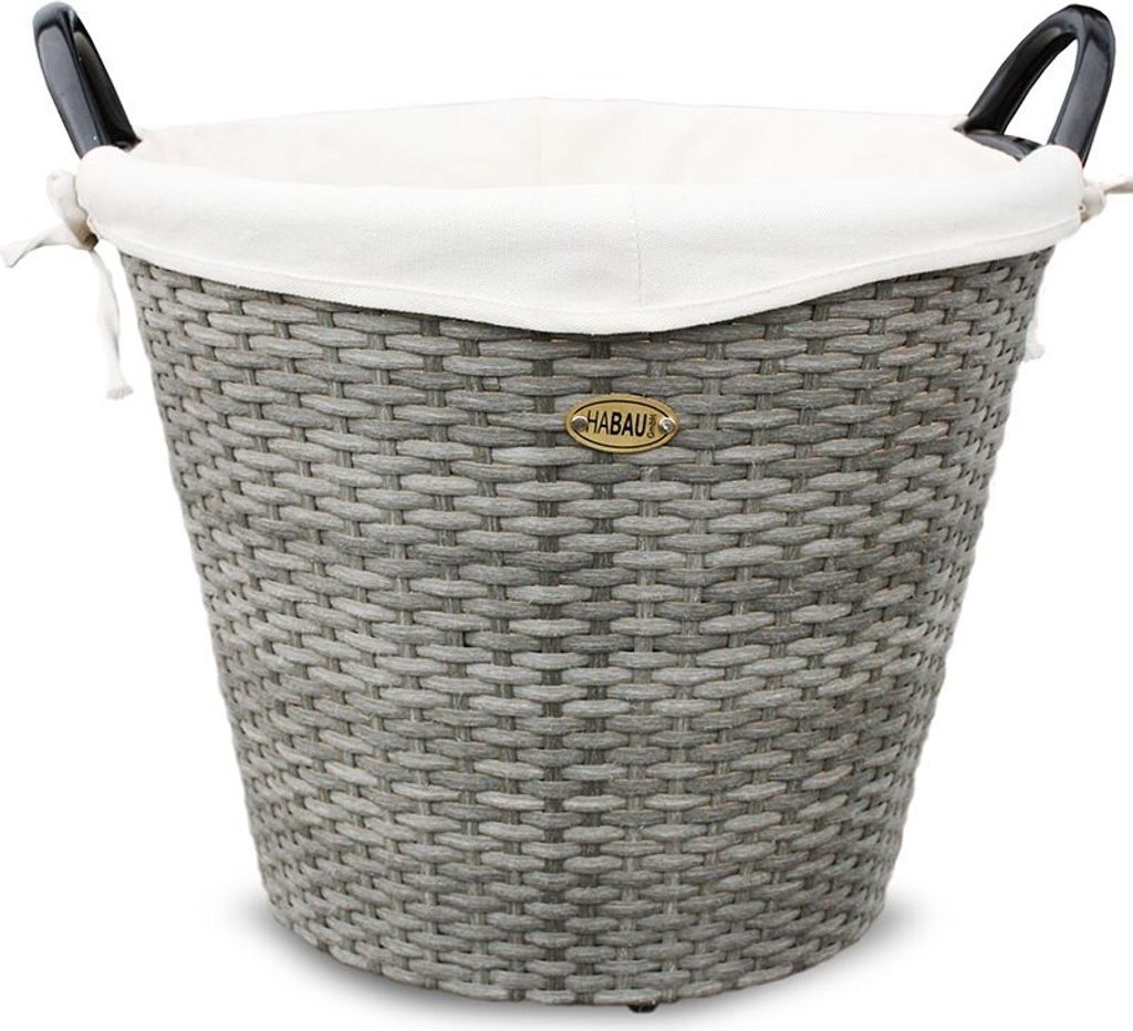 HABAU Feuerholzkorb, 54 cm, grau, aus Polyethylen Produktbild 