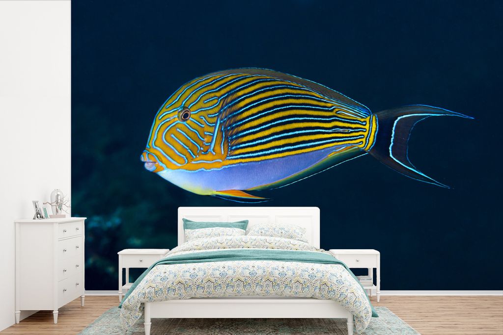 MuchoWow Fototapete für Wohnzimmer oder Schlafzimmer Wandtapete Vinyl Motivtapete Fisch - Indonesien - Wasser - 420x280 cm - Zimmer für Kinder