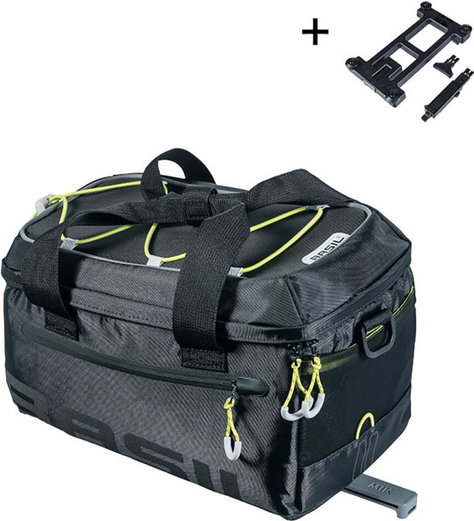 Sacoche porte-bagages BASIL "Miles MIK 2.0", noir lime Image du produit 