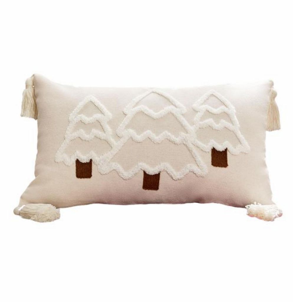 STILVORA Kissenbezüge, Weihnachts Kissenbezug Beige 30x50 cm, Ohne Kissenfüllung, Perfekte Dekoration für Weihnachten, Stilvoller Winter Deko f...
