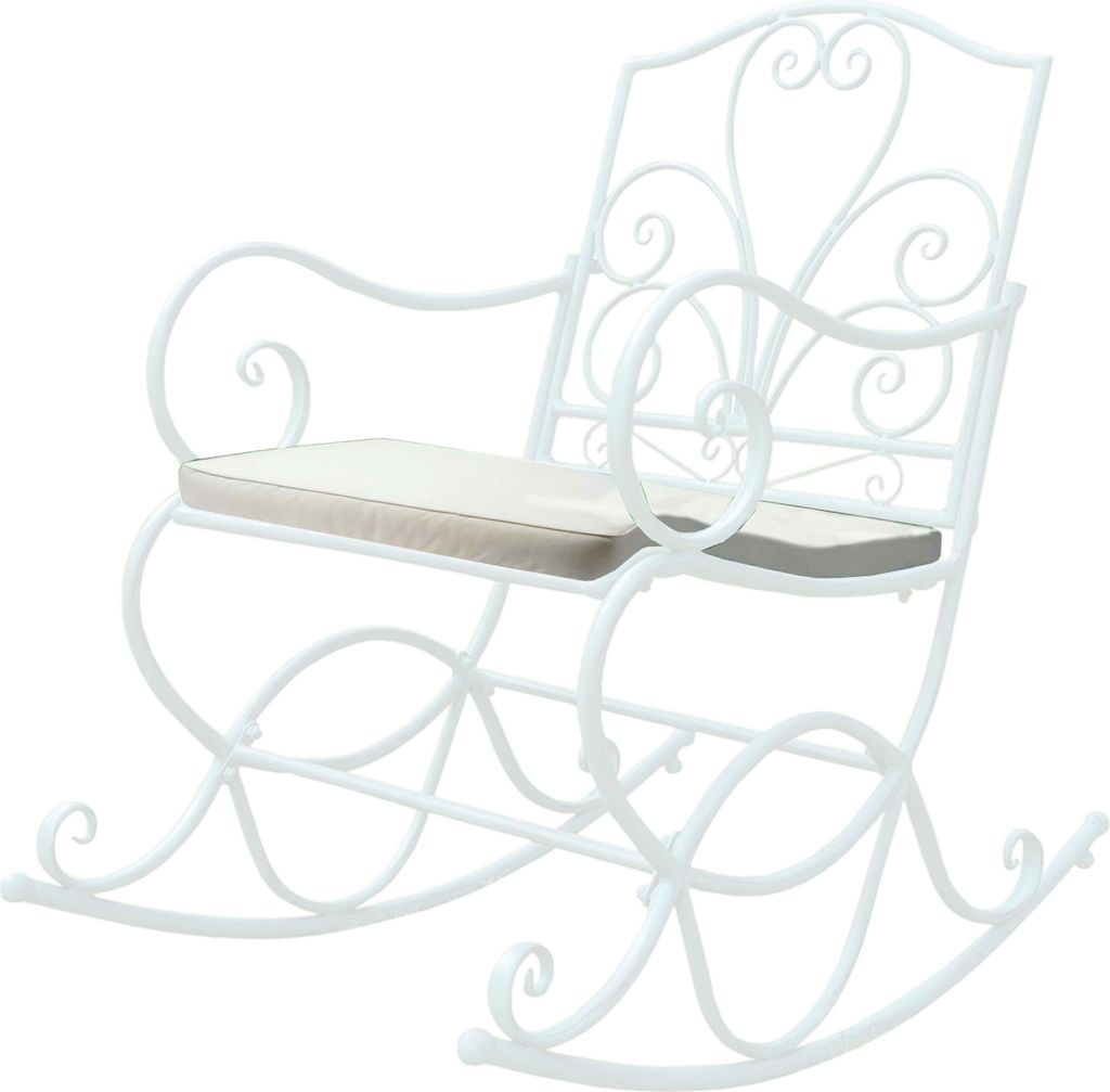 Polsterauflage für Schaukelstuhl MCW-C39, Schaukelstuhlauflage Sitzkissen Sitzpolster, creme