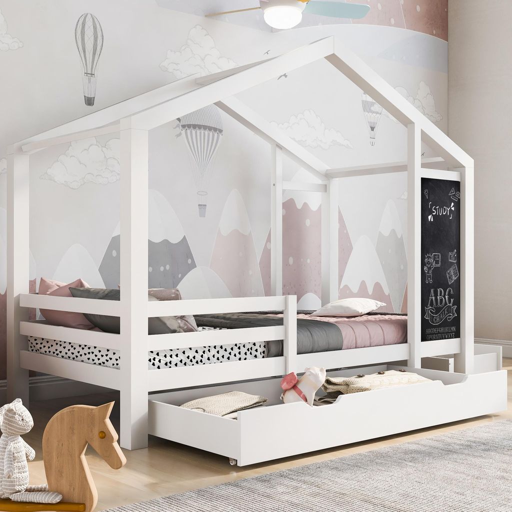 MODFU Lit Enfant 90x200 cm - Lit Déco Avec Tiroirs de Image du produit 
