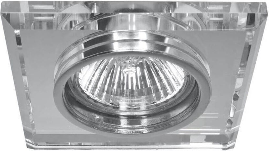 Einbaurahmen Glas Klar Quadratisch Cristal Einbau-Strahler Produktbild 