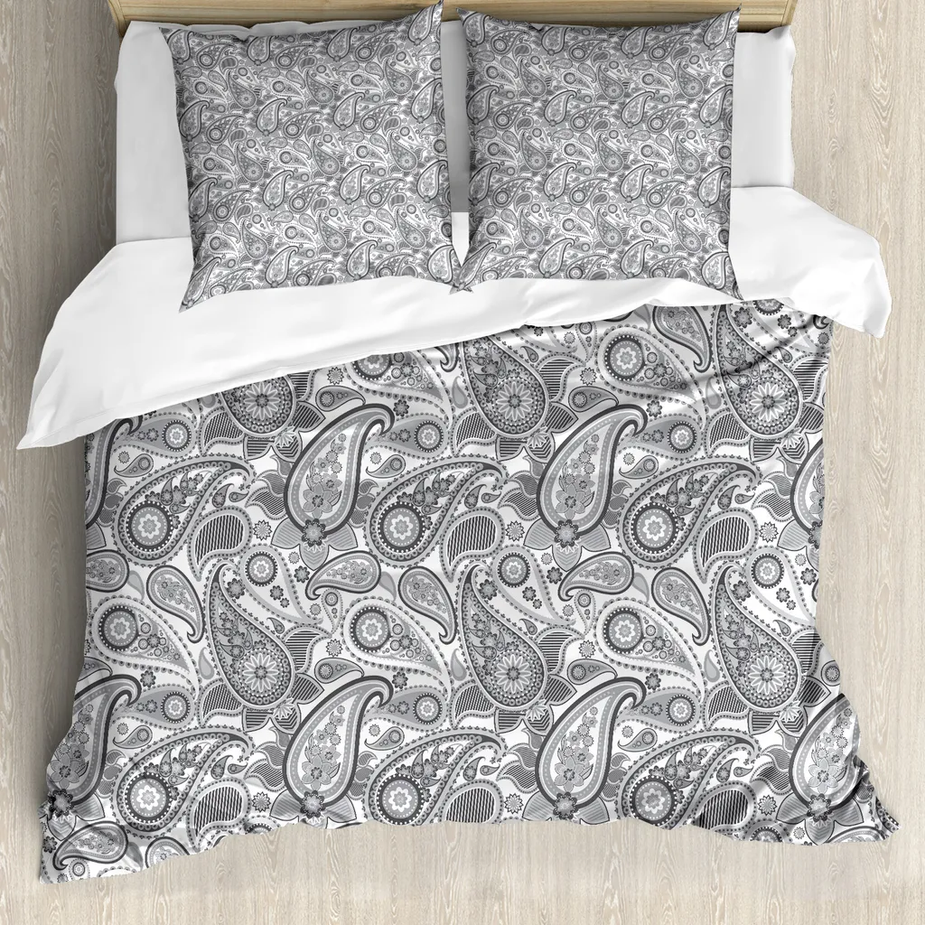 Copripiumino Matrimoniale ABAKUHAUS 200x200 Paisley - Sicuro per Bambini