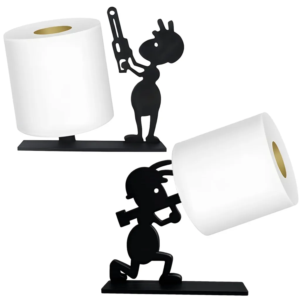 Support papier toilette pour salle de bains déco originale fourmi