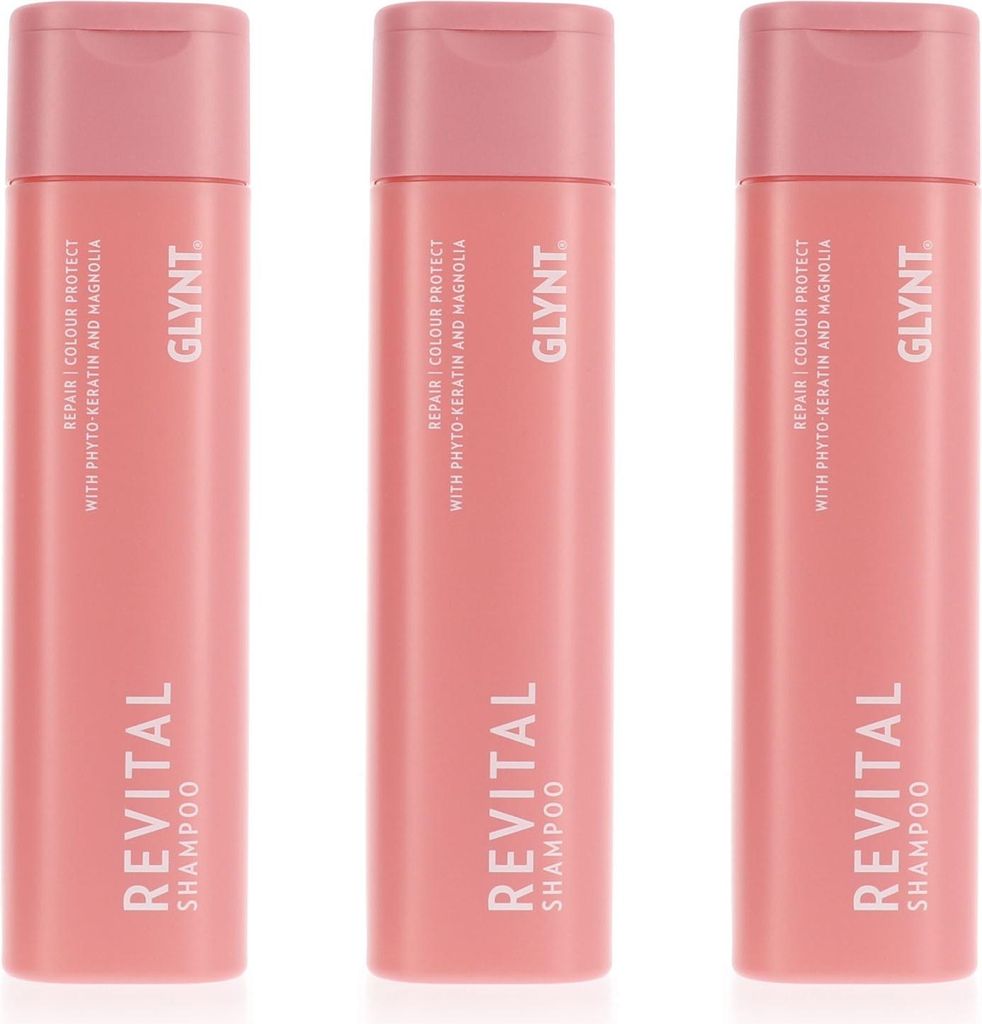 GLYNT Revital 3 x 250 ml Shampoo für coloriertes Haar Set Produktbild 