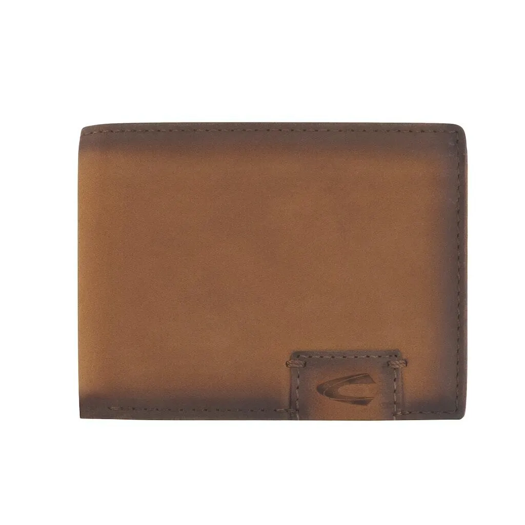 Portefeuille camel active Dallas en cuir brun cognac pour hommes chic