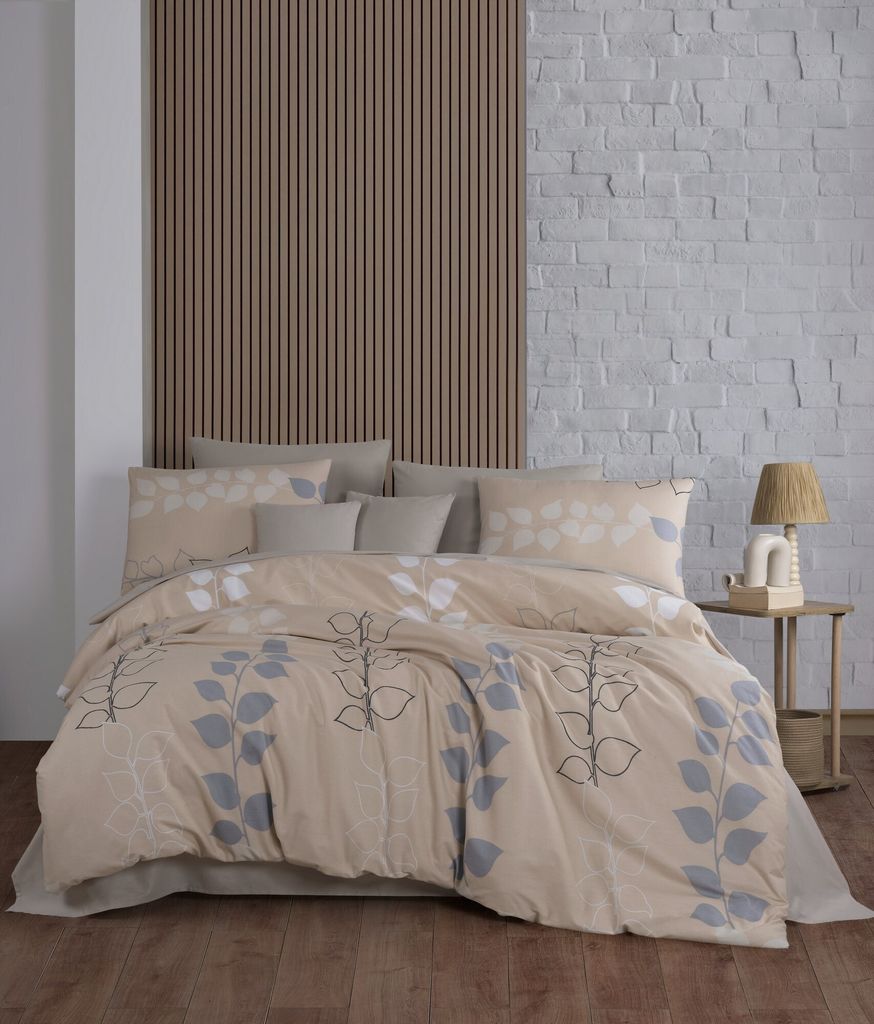 L'Essentiel Linge de Maison, Henna, King-Size-Bettbezug-Set (IT), Beige, 50 % BAUMWOLLE / 50 % POLYESTER, 250 x 200 cm