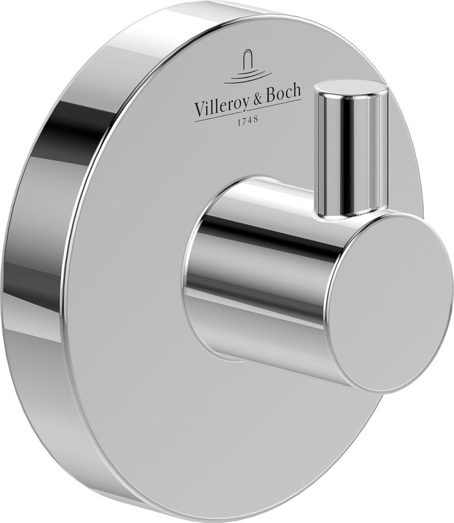 Villeroy & Boch Elements Tender Handtuchhaken, Wandmontage, rund, Chrom, 54x32x54mm