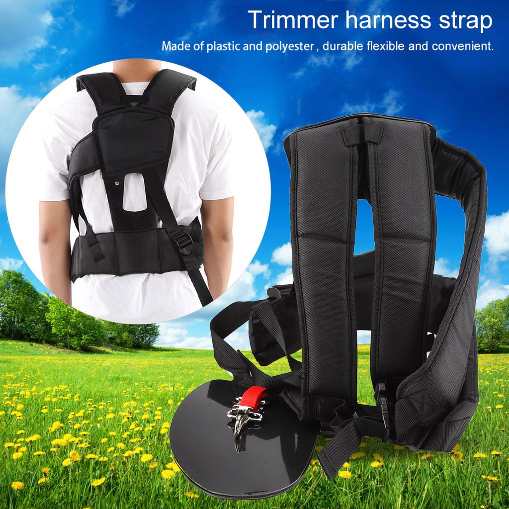 Universal Trimmer Doppelschultergurt Mäher Polyester M-förmigen Gürtel für Pinselschneider Garten