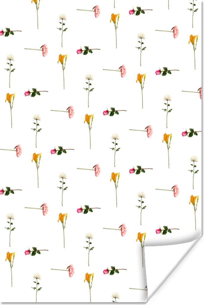 MuchoWow Poster Blumen - Flora - Farben 80x120 cm - Papierdruck