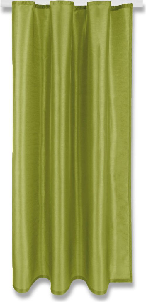 Gardine Alessia blickdicht mit Kräuselband, Maße: 140x145cm, Farbe: Grün