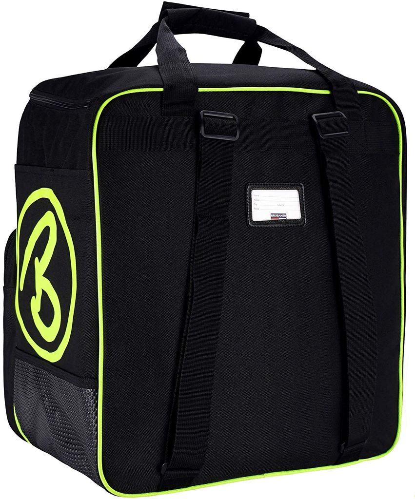 Sac à Chaussures De Ski Brubaker Carver Pro | Compartiment Casque Et Bottes | 44x41x31 Cm | Fond Antidérapant | Polyester 600D | Idéal Hiver