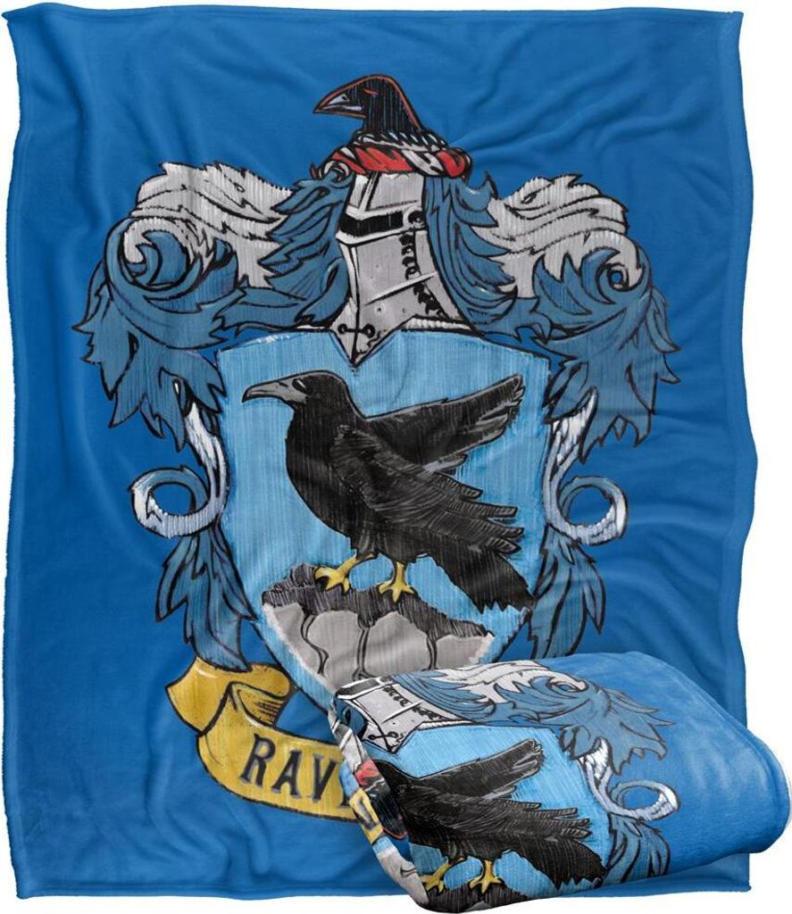Harry Potter - Decke "Ravenclaw", Genähtes Wappen TV18438 (Einheitsgröße) (Bunt)