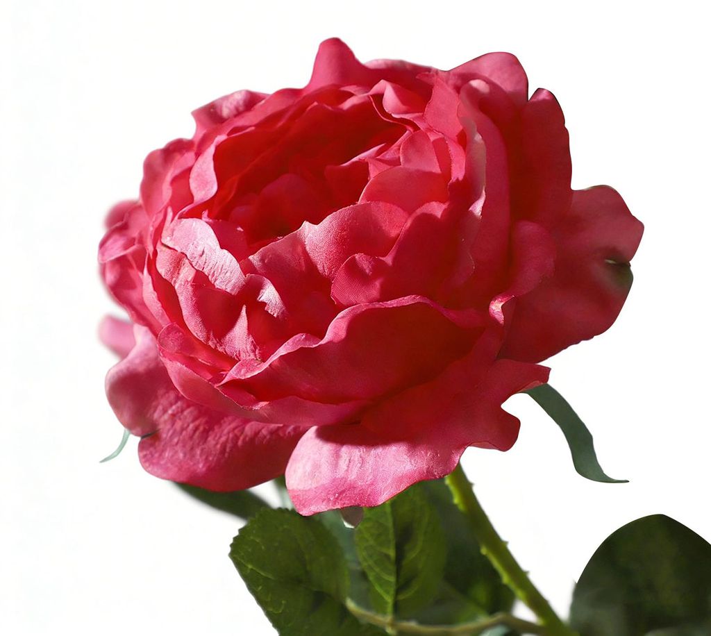 Künstliche Rosen, täuschend echt wirkende Rosen mit Stiel und großen Blütenzweigen für Hochzeitssträuße, Partys, Valentinstags-Blumenarrange...