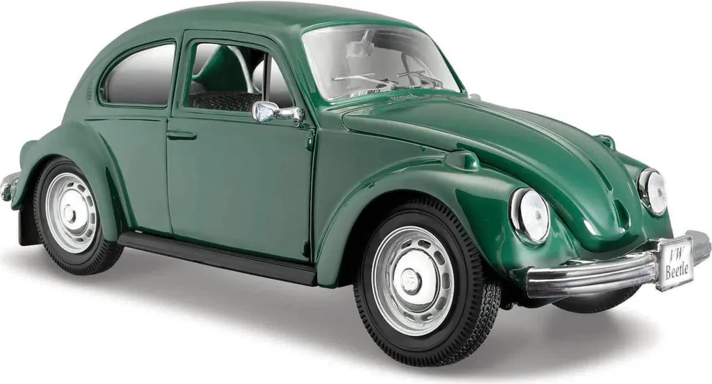 Cadeau idéal : Volkswagen Coccinelle miniature 1:24 verte pour bureau