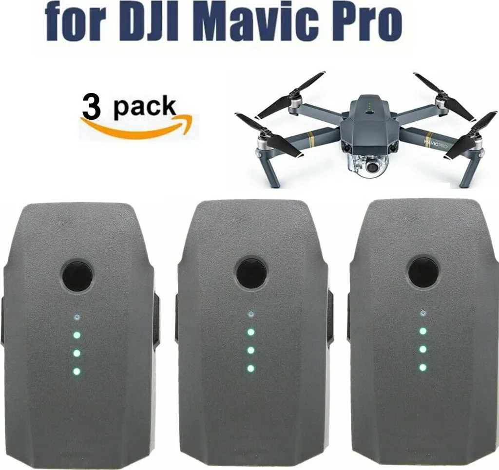 Batterie 3830mAh pour DJI Mavic Pro Platinum - Pack de 3 Vol Longue Durée