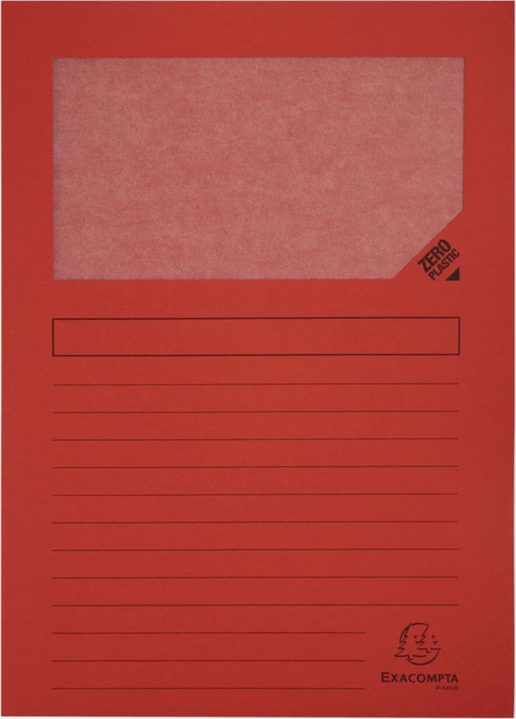 Exacompta - L-map Forever, voor ft A4, pak van 25 stuks, rood