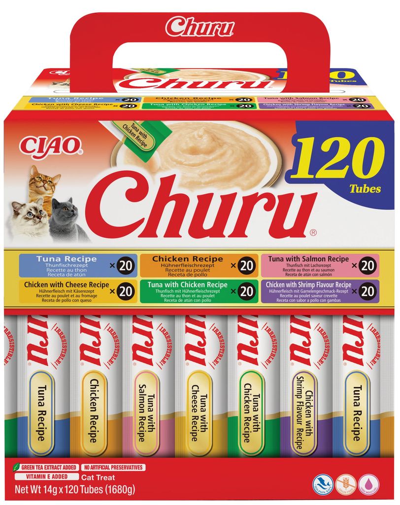 INABA Churu: Mix van tonijn en kip - Snack voor katten - Productafbeelding 