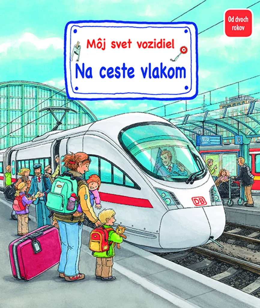 Livre éducatif en carton rigide Na ceste vlakom pour bébé de 2 ans