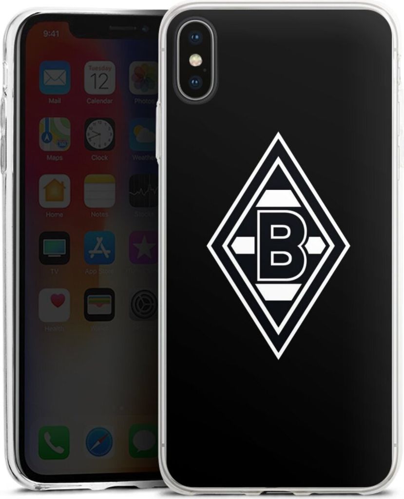 DeinDesign Slim Hülle für Apple iPhone Xs Max Silikon Case Ultra Dünn Handyhülle Borussia Mönchengladbach Gladbach Wappen