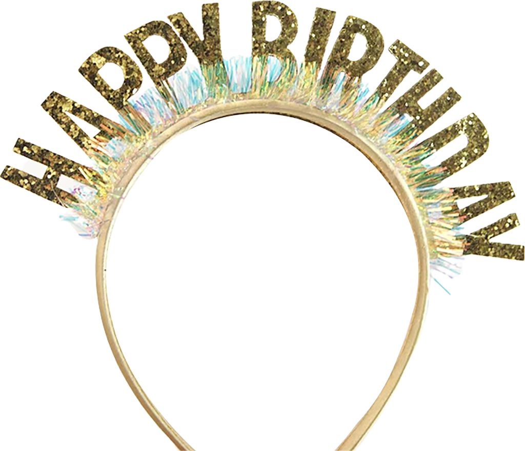 Geburtstag Stirnband visueller Effekt Dress-up-Stoff exquisite Party Dekorative Pailletten Haare Hoop Haushaltsvorräte-Golden