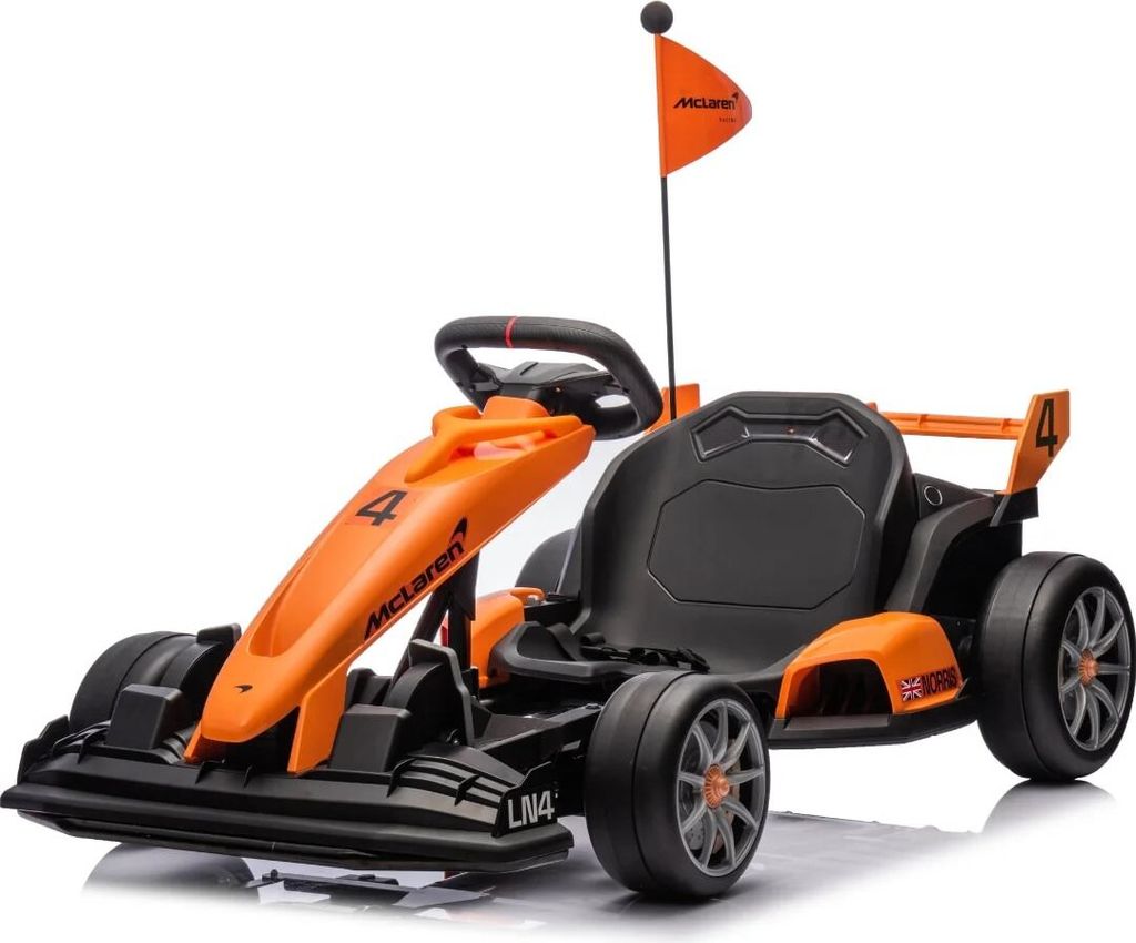 Kinder Elektro-GoKart McLaren - 24V Akku - 5 bis 12 Jahre - mit Driftfunktion - Orange