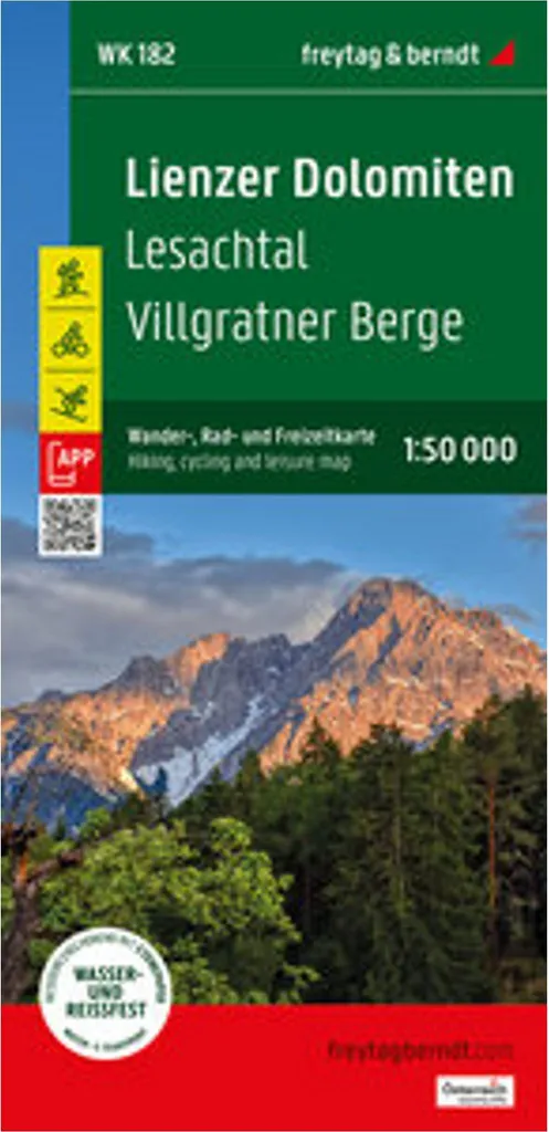 Carte de randonnée Lienz Dolomites 1:50 000 randonnée et cyclisme