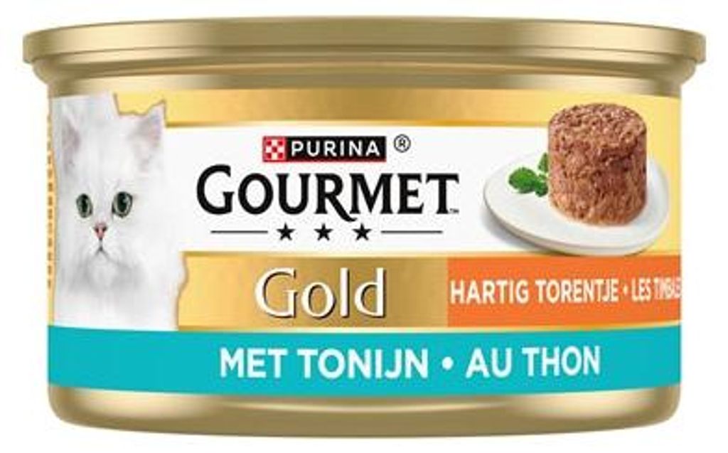 Gourmet Gold Herzförmige Dose mit Thunfisch – Nassfutter für Katzen