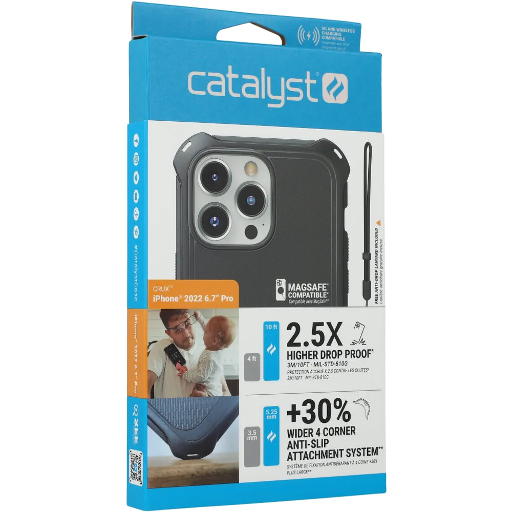 Catalyst Vibe Custodia Per IPhone 12/12 Pro - Giallo Fluo, Anticaduta 3m Con Cordino