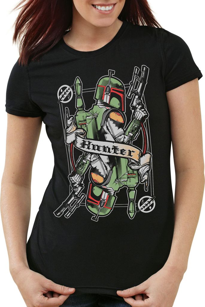 style3 Kopfgeldjäger Damen T-Shirt boba jango fett din djarin, Größe:2XL